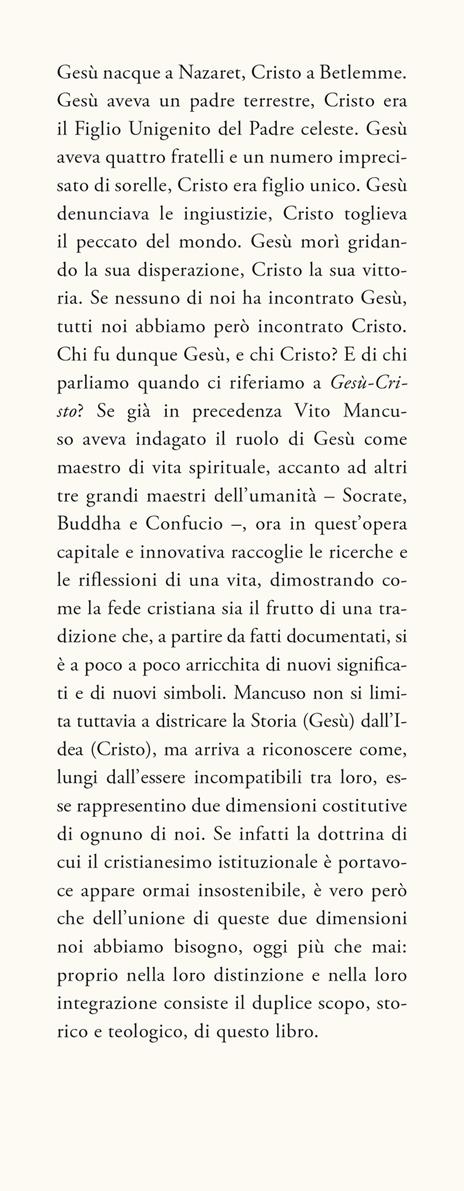 Gesù e Cristo - Vito Mancuso - 2