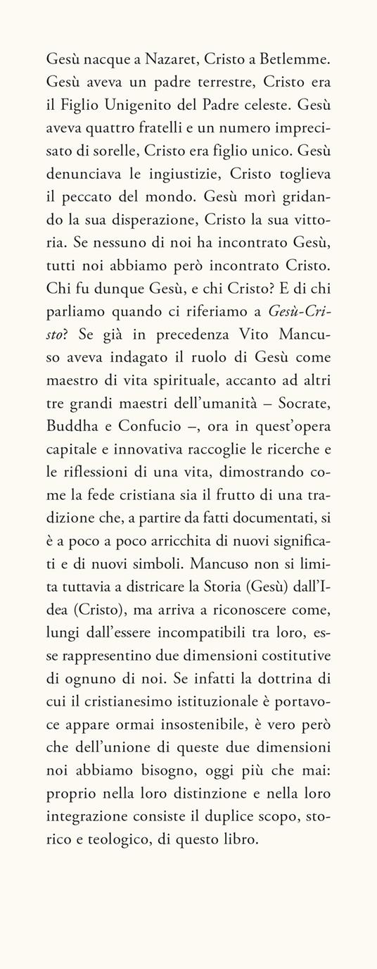 Gesù e Cristo - Vito Mancuso - 2