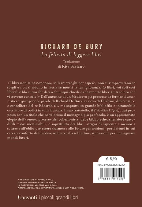 La felicità di leggere libri - Richard De Bury - 2