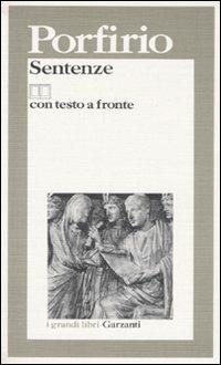 Sentenze. Testo greco a fronte - Porfirio - copertina