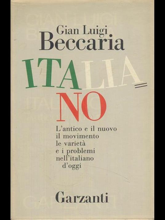 Italiano - Gian Luigi Beccaria - copertina