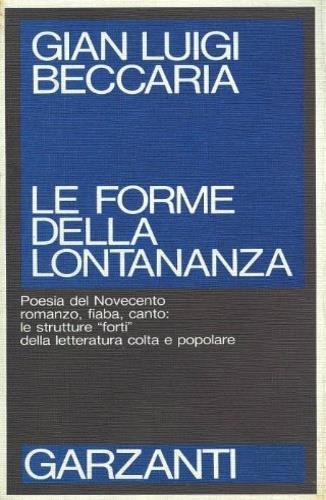 Le forme della lontananza - Gian Luigi Beccaria - copertina