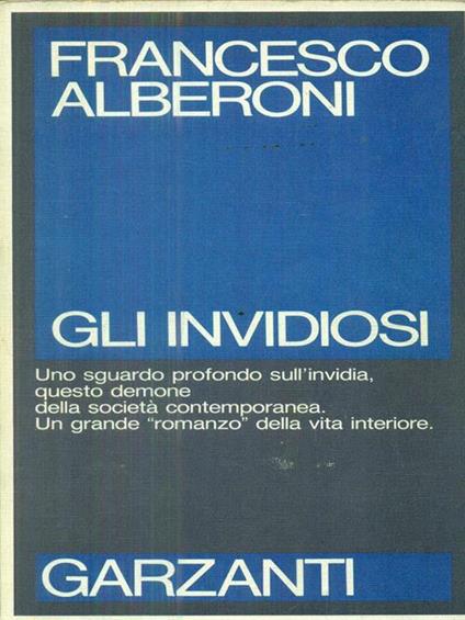 Gli invidiosi - Francesco Alberoni - copertina