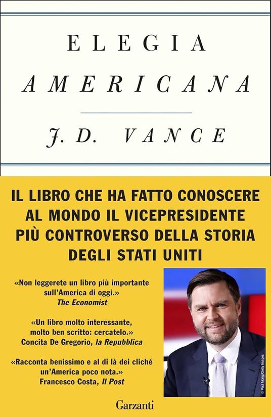 Elegia americana - J. D. Vance - copertina
