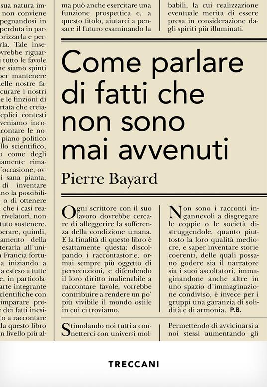 Come parlare di fatti che non sono mai avvenuti - Pierre Bayard - copertina