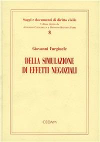 Della simulazione di effetti negoziali - Giovanni Furgiuele - copertina