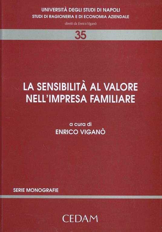 La sensibilità al valore nell'impresa familiare - copertina