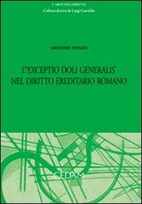L'exceptio doli generalis nel diritto ereditario romano - Giovanni Finazzi - copertina