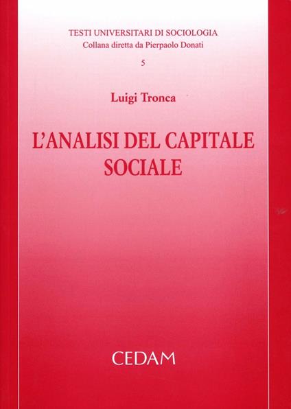 L'analisi del capitale sociale - Luigi Tronca - copertina