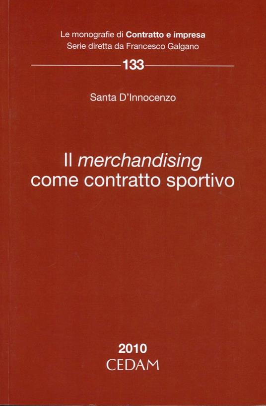 Il merchandising come contratto sportivo - Santa D'Innocenzo - copertina