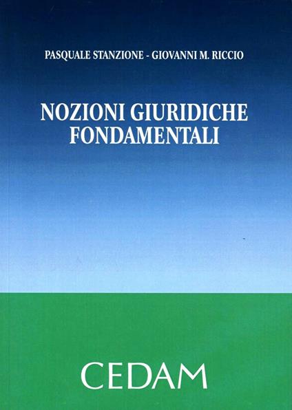 Nozioni giuridiche fondamentali - Pasquale Stanzione,Giovanni M. Riccio - copertina
