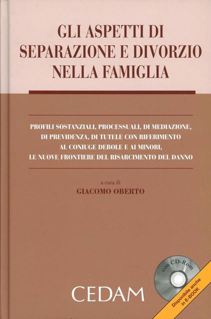 Gli aspetti di separazione e divorzio nella famiglia. Con CD-ROM - copertina