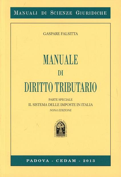 Manuale di diritto tributario - Gaspare Falsitta - copertina