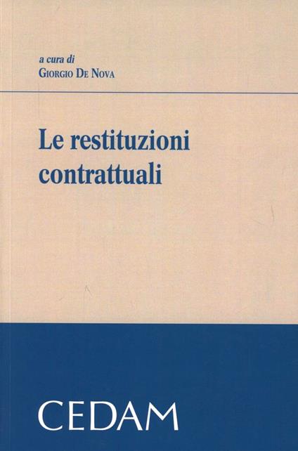 Le restituzioni contrattuali - copertina