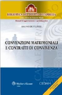Convenzioni matrimoniali e contratti di convivenza - Bruno De Filippis - copertina
