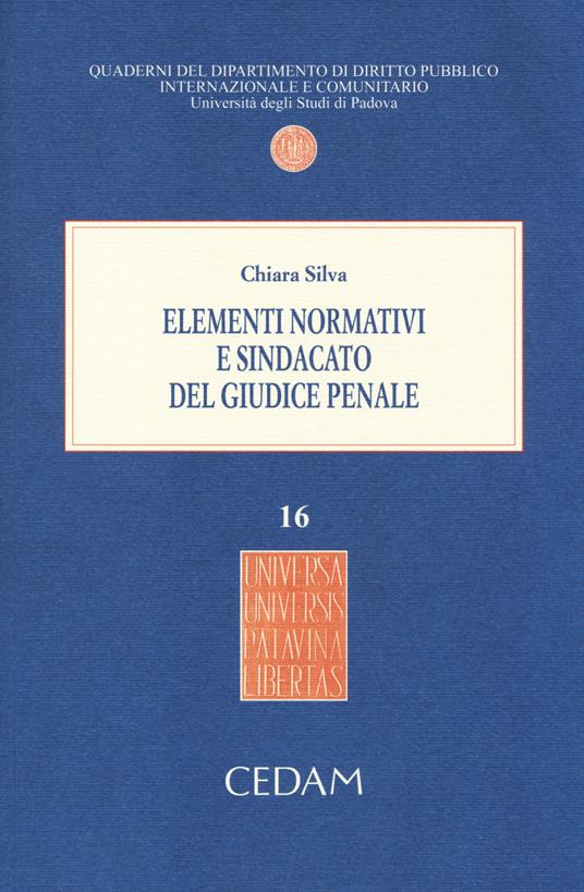 Elementi normativi e sindacato del giudice penale - Chiara Silva - copertina