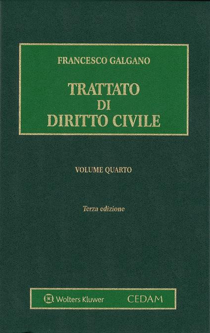 Trattato di diritto civile. Vol. 4 - Francesco Galgano - copertina