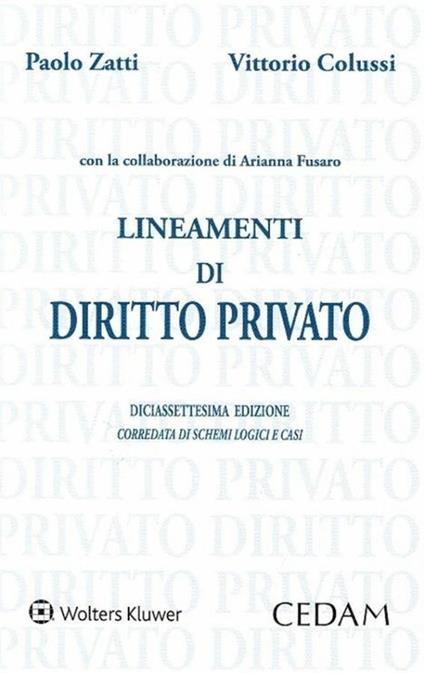 Lineamenti di diritto privato - Paolo Zatti,Vittorio Colussi - copertina