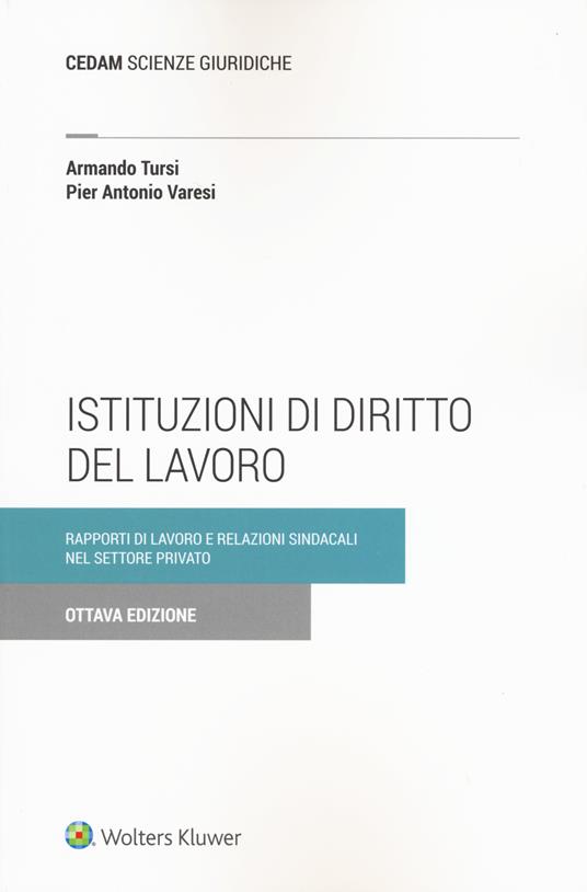 Istituzioni di diritto del lavoro. Rapporti di lavoro e relazioni sindacali nel settore privato - Armando Tursi,Pier Antonio Varesi - copertina