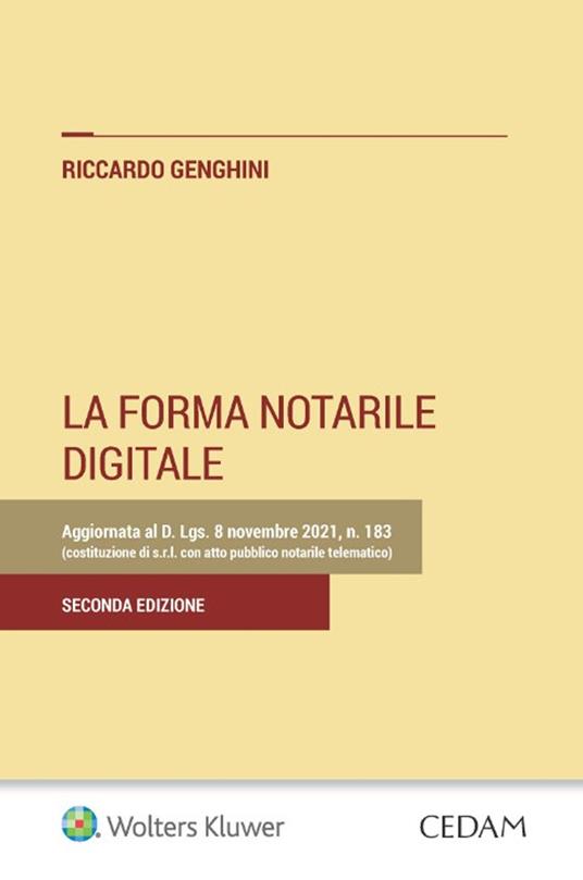 La forma notarile digitale - Riccardo Genghini - copertina