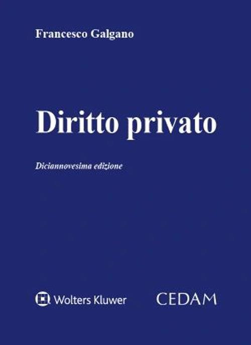 Diritto privato - Francesco Galgano - copertina