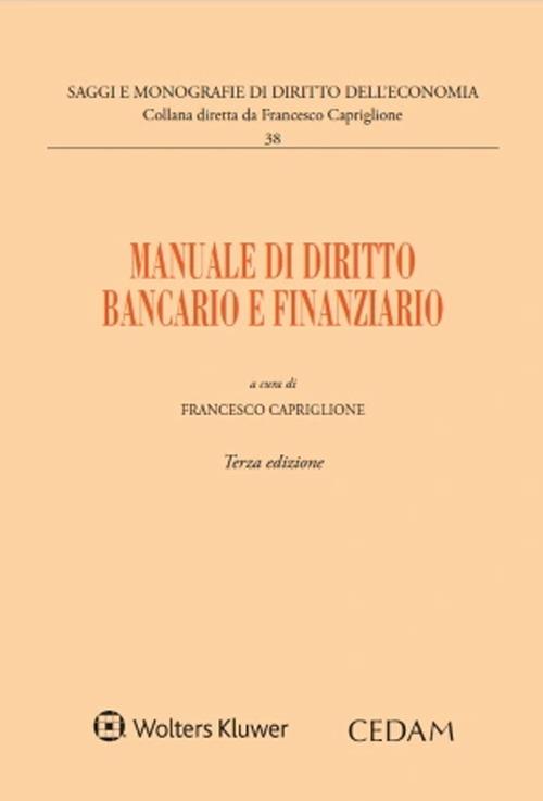 Manuale di diritto bancario e finanziario - copertina