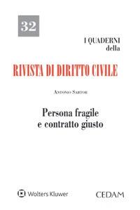 Persona fragile e contratto giusto - Antonio Sartor - copertina