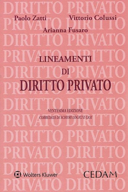 Lineamenti di diritto privato - Paolo Zatti,Vittorio Colussi,Arianna Fusaro - copertina