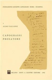 Capograssi prosatore - Aldo Vallone - copertina