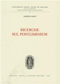 Ricerche sul postliminium - Alberto Maffi - copertina