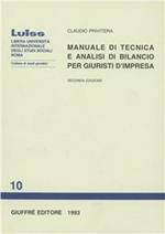 Manuale di tecnica e analisi di bilancio per giuristi d'impresa