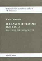 Il bilancio di esercizio, ieri e oggi. Brevi note per un confronto