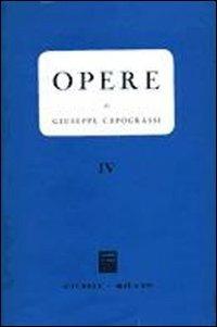 Opere. Vol. 4 - Giuseppe Capograssi - copertina