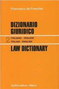 Dizionario giuridico - Francesco De Franchis - copertina