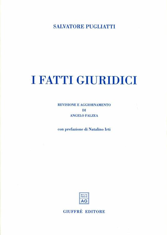 I fatti giuridici - Salvatore Pugliatti - copertina