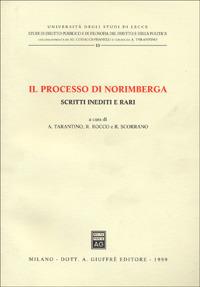 Il processo di Norimberga. Scritti inediti e rari - copertina