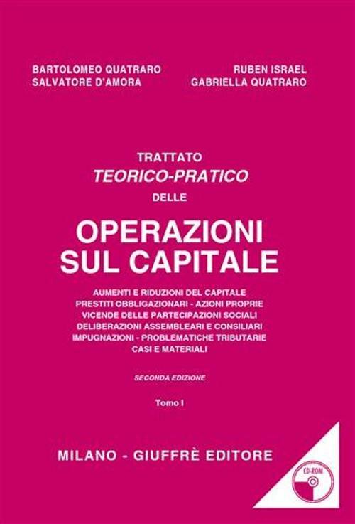 Trattato teorico-pratico delle operazioni sul capitale. Con CD-ROM - copertina