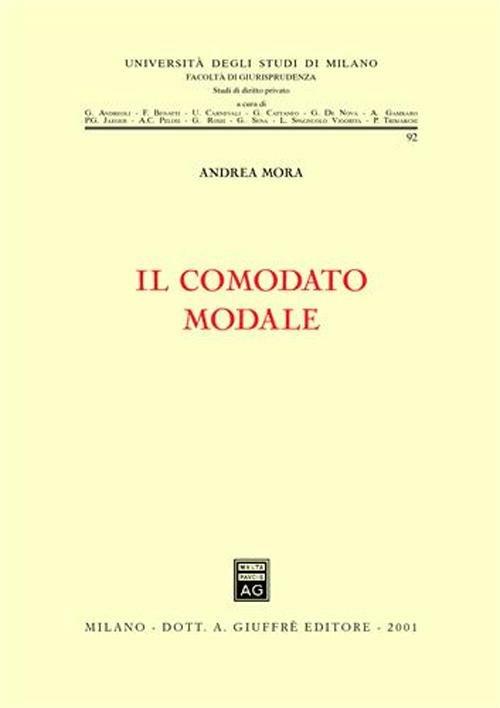 Il comodato modale - Andrea Mora - copertina