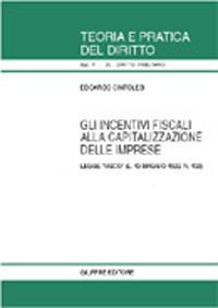 Gli incentivi fiscali alla capitalizzazione delle imprese. Legge «Visco» (L. 13 maggio 1999, n. 133) - Edoardo Cintolesi - copertina