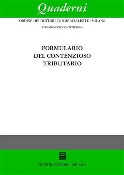 Formulario del contenzioso tributario - copertina