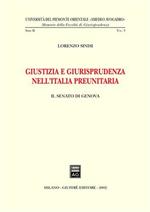 Giustizia e giurisprudenza nell'Italia preunitaria. Il Senato di Genova