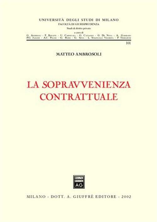 La sopravvenienza contrattuale - Matteo Ambrosoli - copertina