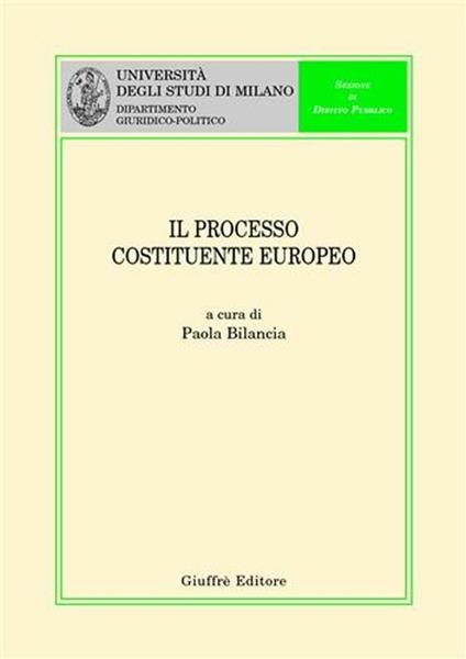Il processo costituente europeo - copertina
