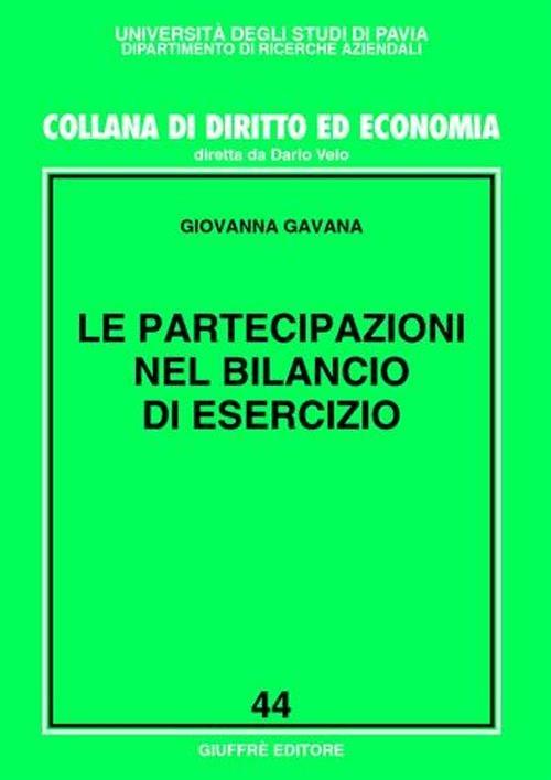 Le partecipazioni nel bilancio di esercizio - Giovanna Gavana - copertina