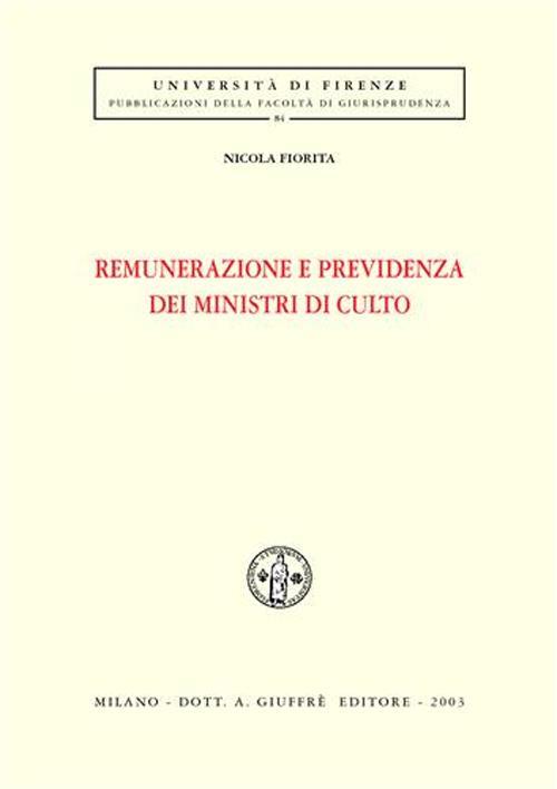 Remunerazione e previdenza dei ministri di culto - Nicola Fiorita - copertina
