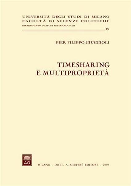 Timesharing e multiproprietà - Pier Filippo Giuggioli - copertina