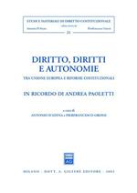 Diritto, diritti e autonomie. Tra Unione Europea e riforme costituzionali