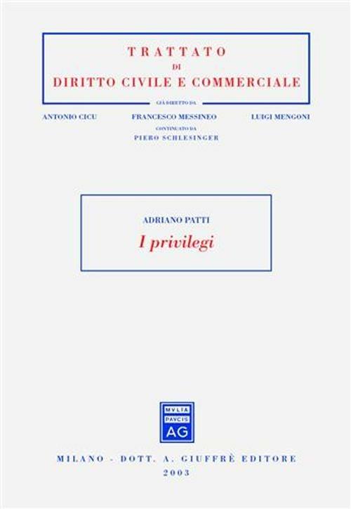 I privilegi - Adriano Patti - copertina