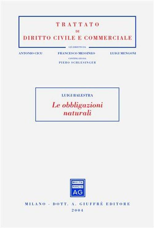Le obbligazioni naturali - Luigi Balestra - copertina