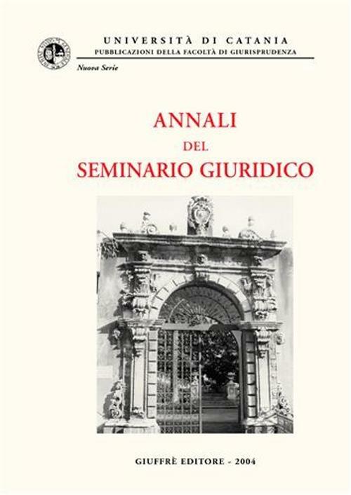 Annali del seminario giuridico (2003) - copertina